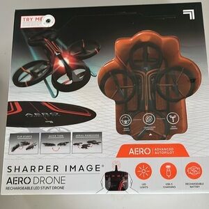 🆕 Sharper Image. Aero Drone. Rechargeable LED stunt drone